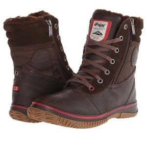 Pajar Tour Mens Side Zip Lace‎ Up Cold Weather Boots Brown size 8